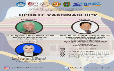 FK UNIVRAB GELAR KULIAH UMUM UPDATE VAKSINASI HPV BERSAMA DEKAN FK UNPAD